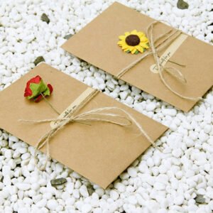 creative kraft dried flower greeting card b
