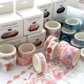Creative Sakura Oil Painting Starry Sky Boxed Washi Tape Set