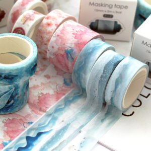 creative sakura oil painting starry sky boxed washi tape set c2