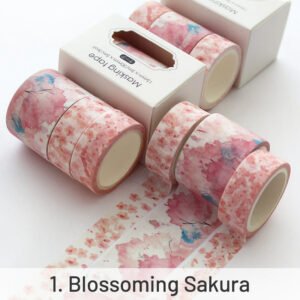Creative Sakura Oil Painting Starry Sky Boxed Washi Tape Set creative sakura oil painting starry sky boxed washi tape set sku 1