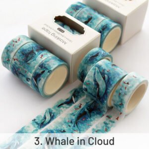Creative Sakura Oil Painting Starry Sky Boxed Washi Tape Set creative sakura oil painting starry sky boxed washi tape set sku 3