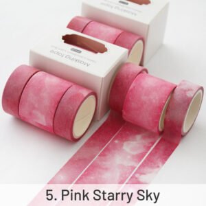 Creative Sakura Oil Painting Starry Sky Boxed Washi Tape Set creative sakura oil painting starry sky boxed washi tape set sku 5