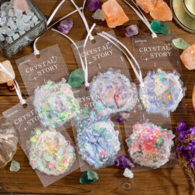Crystal Clear Transparent Stickers - Moon, Butterfly, Bottle, Magic, Flower