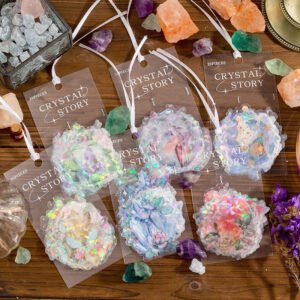 Crystal Clear Transparent Stickers - Moon, Butterfly, Bottle, Magic, Flower