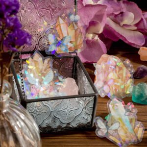 crystal pet stickers moon butterfly bottle magic flower b7