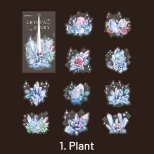 crystal pet stickers moon butterfly bottle magic flower sku 1