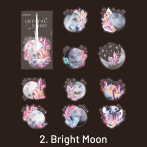 crystal pet stickers moon butterfly bottle magic flower sku 2