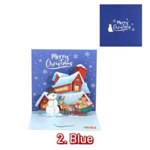 cute 3d merry christmas greeting card sku 1