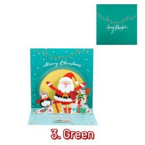 cute 3d merry christmas greeting card sku 2