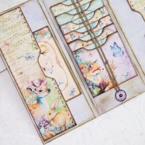 cute animals colorful creatures trifold booklet folio junk journal craft kit cute animals colorful creatures trifold booklet folio junk journal craft kit 006