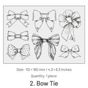 Cute Bowknot Plant Clear Silicone Stamps cute bowknot plant silicone stamps sku 2