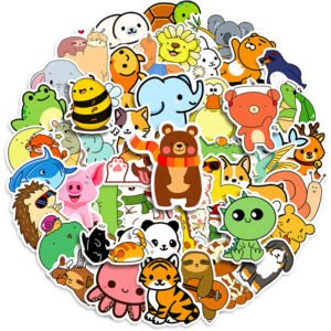 cute cartoon animal kid journal sticker b1