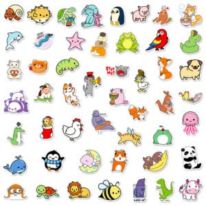 cute cartoon animal kid journal sticker sku2