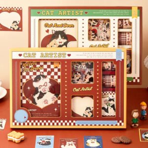 cute cartoon animal series kitty journal gift box set b6