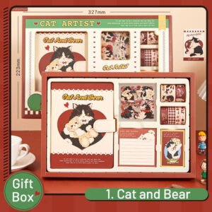 cute cartoon animal series kitty journal gift box set sku 1