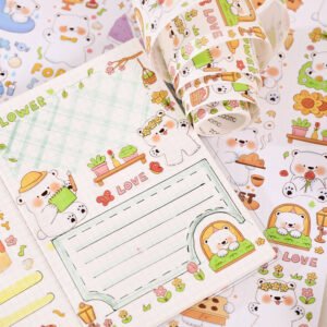 Cute Cartoon Animal White Bear Washi Tape cute cartoon animal white bear washi tape b2