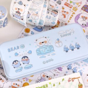 Cute Cartoon Animal White Bear Washi Tape cute cartoon animal white bear washi tape c1