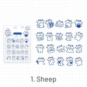 cute cartoon blue animal pet sticker 1