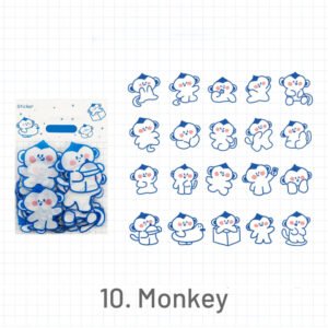 cute cartoon blue animal pet sticker 10