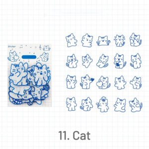 cute cartoon blue animal pet sticker 11