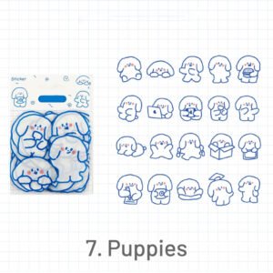 cute cartoon blue animal pet sticker 7