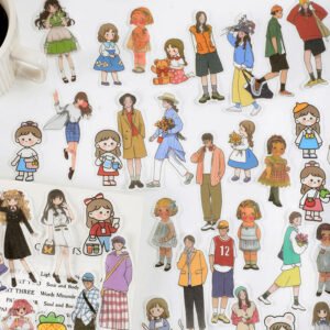 Cute Cartoon Character Washi Sticker Pack