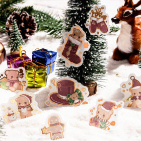 Cute Cartoon Christmas Bronzing Washi Sticker Pack