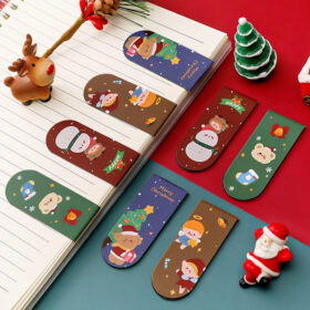 Cute Cartoon Christmas Magnetic Bookmarks