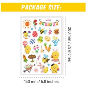 Cute Cartoon Easter Vinyl Stickers - 4 Sheets cute cartoon easter vinyl stickers 4 sheets c