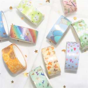 Cute Cartoon Foil Stamped Basic Washi Tape Set (12 Rolls) cute cartoon foil stamped basic washi tape set 12 rolls b1