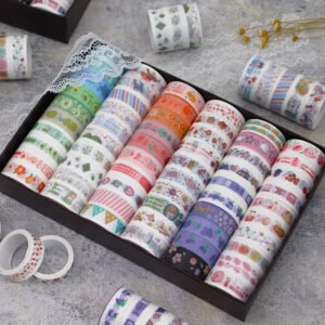 Cute Cartoon Fruit Flower Washi Tape 60-Roll Set cute cartoon fruit flower washi tape 60 roll set b4