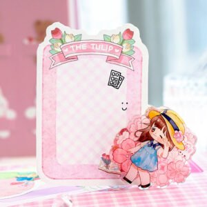 Cute Cartoon Girl Acrylic Binder Clip cute cartoon girl acrylic binder clip b2