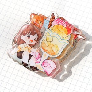 Cute Cartoon Girl Acrylic Binder Clip cute cartoon girl acrylic binder clip c2