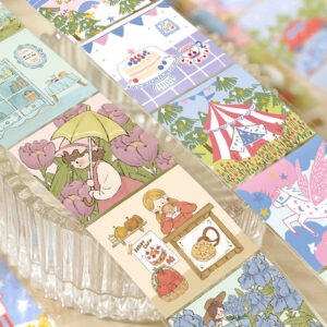 Cute Cartoon Illustration Clear Transparent Long Strip Sticker cute cartoon illustration pet long strip sticker c