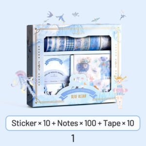 Cute Cartoon Washi Tape Note Paper Sticker Stationery Set cute cartoon washi tape note paper sticker stationery set 1