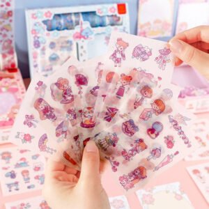 Cute Cartoon Washi Tape Note Paper Sticker Stationery Set cute cartoon washi tape note paper sticker stationery set c2g