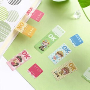 cute cartoon waterproof tearable note stickers b2