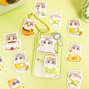 Cute Cat Die-Cut Stickers cute cat die cut stickers b6