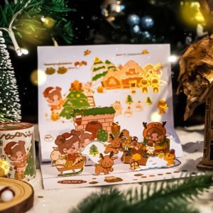 cute christmas bronzing washi tape 05