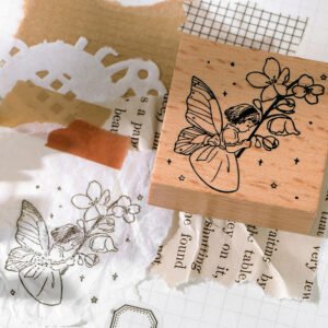 Cute Fairy Tale Flower Child Elf Wooden Rubber Stamp cute fairy tale flower child elf wooden rubber stamp c
