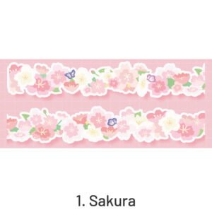 Cute Floral Decorative Border Washi Tape cute floral decorative border washi tape sku 1