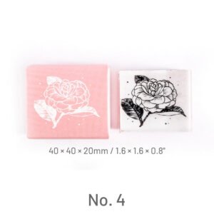 cute flower plant clear acrylic rubber stam b2