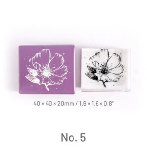 cute flower plant clear acrylic rubber stam c2