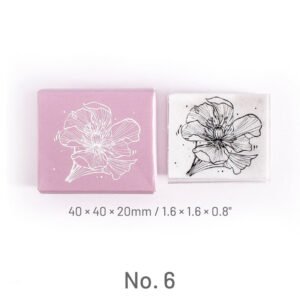 cute flower plant clear acrylic rubber stam sku 2