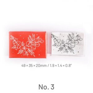 cute flower plant clear acrylic rubber stam sku 3