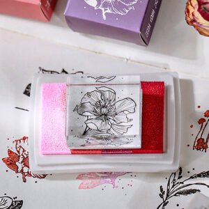 cute flower plant clear acrylic rubber stam sku 5