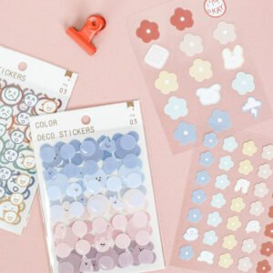 Cute Flower Smiling Face Clear Transparent Sticker