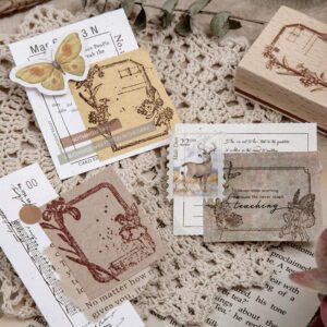 cute forest elf frame wooden rubber stamp b2