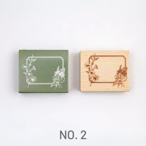 cute forest elf frame wooden rubber stamp sku 2