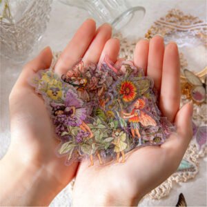 Cute Little Flower Fairy Boxed Clear Transparent Sticker cute little flower fairy boxed pet sticker a